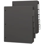 Binder Dividers 3 Ring 2 Pack 5 Tab Letter Size Plastic Write Erase Black 10 Tot. Fixed Price $10.70.
