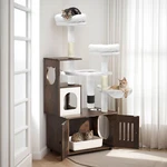 59" Hidden Dog Litter Cabinet With Cat Tree Tower Tall Condo Kitty House Indoor. Fixed Price $188.03.