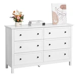 Vevor 6 Drawer Dresser Wooden Chest Of W/ Sliding & Anti-tip Device White. Fixed Price $201.99.