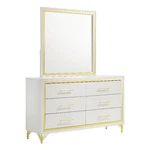 Coaster Lucia 6-DRAWER Modern Engineered Wood Dresser With Mirror White. Fixed Price $711.06.