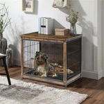 25/32" Wood Dog Pet Crate End Table Furniture Living Bedroom Removable Tray. Fixed Price $85.92.
