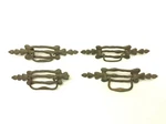Set Of Four Long Brass Metal Dresser Hardware Handles Pulls Parts. Fixed Price $38.00.
