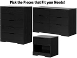 Black Oak Bedroom Furniture Sets Nightstand Chests Drawers Dressers 5 6. Fixed Price $229.95.