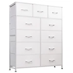 Tall Dresser 11 Drawers Storage Tower White Steel Frame Wood Top Wlive Bedroom. Fixed Price $154.99.