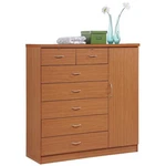 Hodedah 7 Chest With Locks On 2 Drawers And 1 Door In Cherry Wood. Fixed Price $358.86.