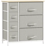 Homcom 7-DRAWER Dresser Storage Tower Cabinet Organizer Unit, Easy Pull Fabric. Fixed Price $89.99.