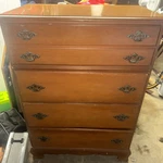 Bassett Furniture Solid Hard Rock Maple Colonial Early American 34" Chest Of .... Fixed Price $1000.00.