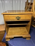 Vintage Ethan Allen Solid Maple Nightstand Cherry Finish Queen Anne Style. Fixed Price $174.50.