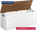 Mahancris 47.2" Storage Chest, Extra Large Toy Box With Safety Hinges, Wooden. Fixed Price $122.48.