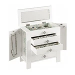 Hives And Honey Emma Wood Jewelry Chest: Modern White Tabletop Storage. Fixed Price $92.97.