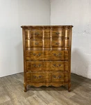 Thomasville French Provincial Serpentine Five Chest Of Drawers. Fixed Price $849.00.