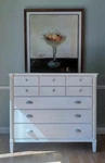 Ethan Allen Swedish Gustavian Highboy / Tallboy Dresser Chest Of Drawers. Fixed Price $2969.00.