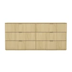 Clive Mid-century Modern 72" Dresser In Natural Oak And Gold (6-DRAWER). Fixed Price $564.93.