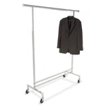 Econoco K43 Single Hangrail Rolling Rack - Square Tubing. Fixed Price $154.40.