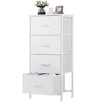 Dumos Nightstand With 4 Drawers Bedside Table Removable Fabric Bins Stur.... Fixed Price $94.23.