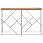 Console Table Hallway Living Room Stainless Steel And Tempered Glass Vidaxl. Fixed Price $154.99.