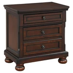 Pemberly 3-DRAWERS Traditional Wood Nightstand In Brown Cherry. Fixed Price $376.99.
