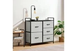 Sherwood Luna 5 Drawer Fabric Home Storage Dresser (grey). Fixed Price $165.12.