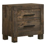 Benjara Wooden Nightstand With 2 Drawers Grain Details- Brown. Fixed Price $267.99.