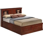 Glory Furniture Louis Phillipe Queen Storage Bed In Cherry. Fixed Price $892.99.