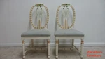 2 Lexington Furniture Paint Decorated Balloon Back French Dining Side Chairs. Fixed Price $440.10.