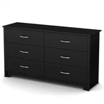 South Shore Fusion 6 Drawer Dresser In Pure Black. Fixed Price $273.89.