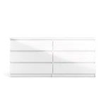 Pemberly Row Engineered Wood 6 Drawer Double Dresser White High Gloss. Fixed Price $266.99.
