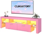 Clikuutory Modern Lighting 63 Inch Tv Stand With Large Storage Drawer For 50.... Fixed Price $155.18.