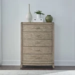 Liberty Furniture Avalon 5 Drawer Chest For Bedroom - Brown Oak Wood. Fixed Price $891.60.