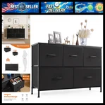 Sweetcrispy Dresser For Bedroom With 5 Storage Drawers, Fabric Tower Org. Fixed Price $67.99.