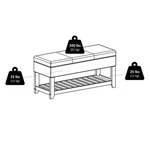 Winsome Monza Transitional Solid Wood Bench With Storage Chest - Espresso/walnut. Fixed Price $275.99.
