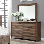 Bowery Hill 2-PIECE Farmhouse Natural Tone Wood Dresser And Mirror. Fixed Price $1283.87.