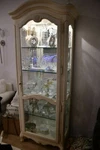 A+condition Ethan Allen Curio Wash Wood Glass Shelves Door Lighting. Fixed Price $850.00.
