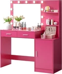 Mirrotowel Vanity Desk With Mirror & Led Lights. Fixed Price $250.00.