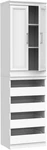 Closetmaid Modular Storage 21.38-INCH 3-SHELF 4-DRAWER Tower Wood Syste. Fixed Price $486.99.