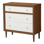 Bowery Hill Contemporary 3-DRAWER Engineered Wood Chest White/walnut. Fixed Price $214.99.