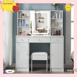Yamissi Vanity Table Led Lighted Makeup Dressing Desk Set 3 Drawers For Bedroom. Fixed Price $158.75.