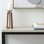 Homeroots 608524 12 In. Light Brown Distressed Geometric Solid Wood & Metal T.... Fixed Price $57.75.