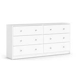 Pemberly Row 6-DRAWER Contemporary Engineered Wood Double Dresser White. Fixed Price $164.09.