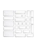Clear Plastic Drawer Organizer Storage - 25PCS 4 Size Desk Bathroom... Fast Ship. Fixed Price $35.81.