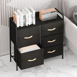 Jsungo Storage Dresser With Drawers, Portable 5 Units - Black. Fixed Price $64.34.
