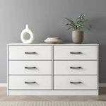 Mainstays Ardent 6 Drawer Dresser 53.75" Wide White Storage Chest. Fixed Price $161.80.
