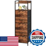 Somdot Tall 5-DRAWER Dresser Nightstand, Vertical Storage Tower For Bedroom. Fixed Price $83.19.