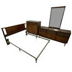 Bassett Furniture Tavern Walnut Brown Mcm Full Chest Dresser Bedroom. Fixed Price $1499.99.