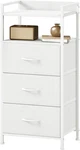 Nightstand With 3 Drawers, Dresser Fabric Bins For Bedroom, Hallway, Entryw. Fixed Price $55.18.