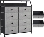Reahome 8 Drawer Steel Frame Wood Top Storage Organizer Dresser For Closet, Livi. Fixed Price $92.88.