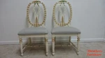 2 Lexington Furniture Paint Decorated Balloon Back French Dining Side Chairs. Fixed Price $440.10.