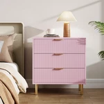 Idealhouse Pink Dresser Modern 3 Drawer For Bedroom Gold Handle. Fixed Price $185.94.