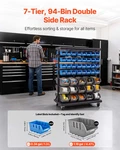 7-TIER Double Sided Rolling Storage Rack 94 Mobile Organizer. Fixed Price $371.99.