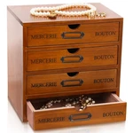 4 Vintage Wooden Desk Organizer, Apothecary Cabinet Storage Drawers, R.... Fixed Price $56.70.